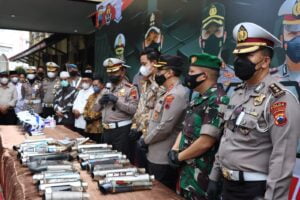 Polres Kendal Musnahkan 359 Knalpot Brong Hasil Sitaan