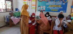 Guna Meningkatkan Kekebalan Tubuh, SDN Maja Baru Gelar Vaksinasi Covid-19