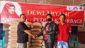 Dewi Aryani Apresiasi Kinerja BUMDesa Kedung Banteng Kabupaten Tegal, Bantu Semen untuk Tuntaskan Pembangunan Aula Desa