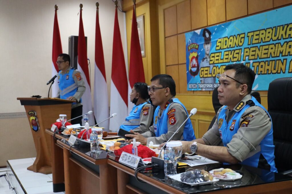 Polda Banten Gelar Sidang Terbuka Menuju Rikkes 2 Seleksi Penerimaan Terpadu Bintara Polri Tahun 2022