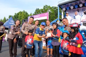 Antusias Warga Pekanbaru Ikuti Road Safety Campaign 2022 Ditlantas Polda Riau di Car Free Day