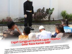 Cegah Gangguan Kamtib Lapas I Madiun Gelar Razia Kamar WBP