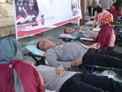 Sambut HUT Bhayangkara ke-77 Polres Kendal Gelar Kegiatan Donor Darah