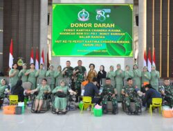 Sempena HUT Persit ke 78, Korem 031/WB Gelar Donor Darah