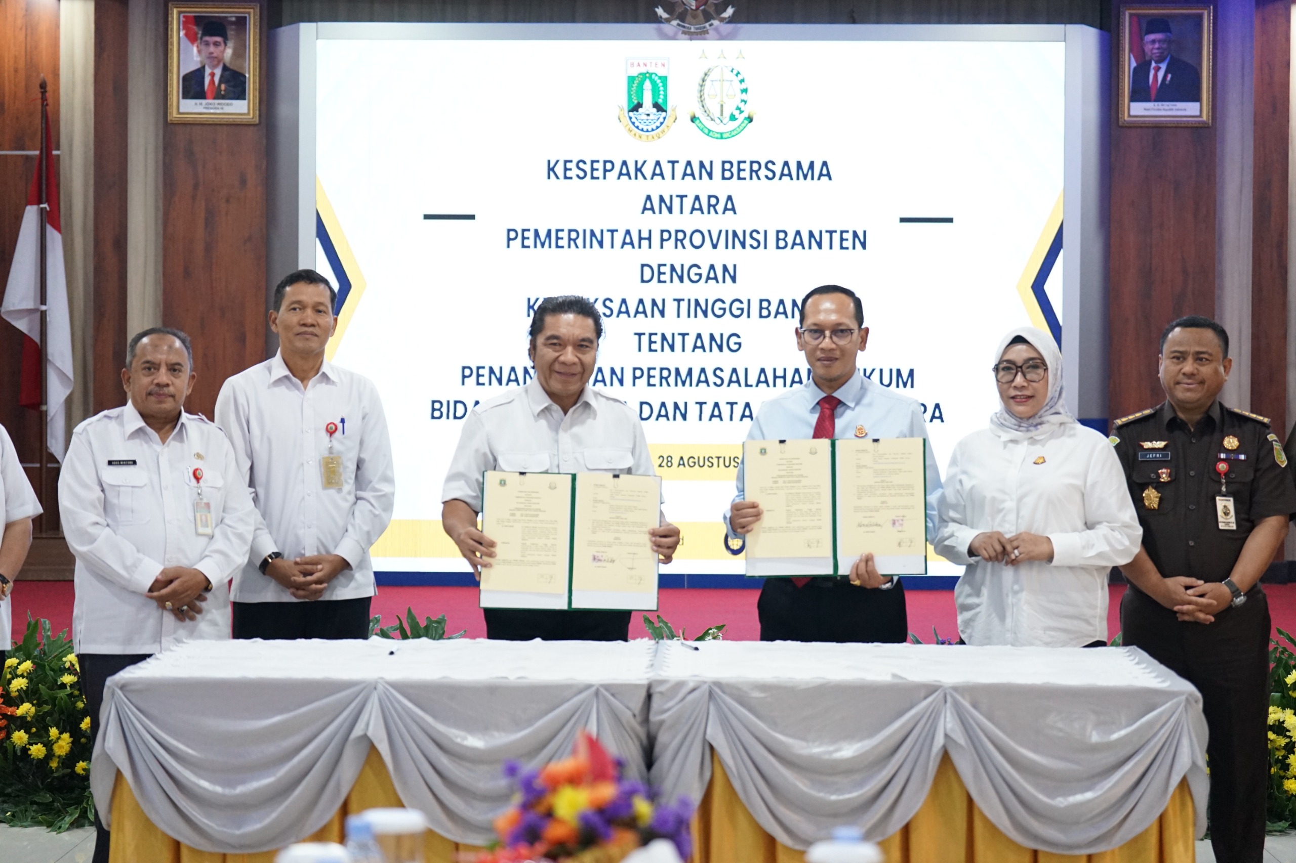 Kejati Banten Bersama Pemprov Tandatangani Kesepakatan Penanganan Permasalahan Hukum Bidang Perdata dan Tata Usaha Negara