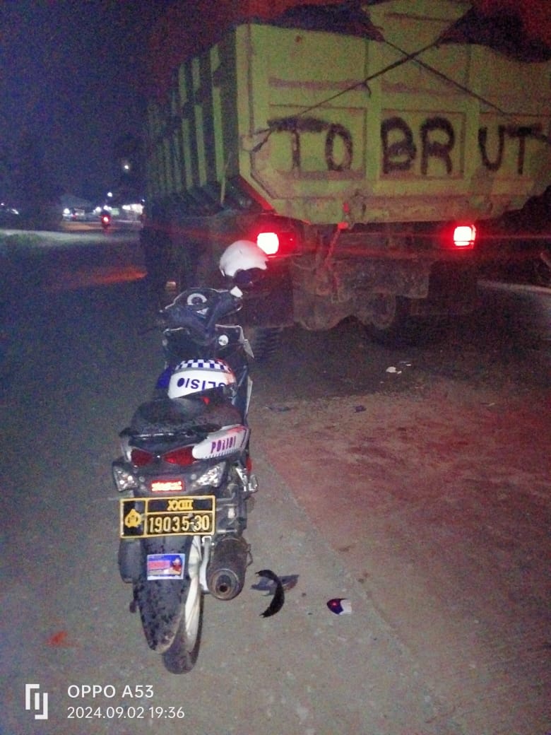 Polisi Jadi Korban Mobil Dum-truck Pengangkut Galian Tanah Merah di Jalur Cirabit