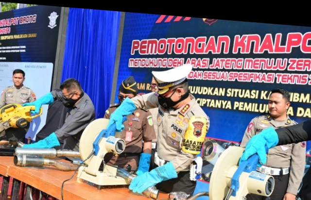 Siap Jaga Ketertiban Kampanye Pemilukada, Polda Jateng Gelar Deklarasi Zero Knalpot Brong