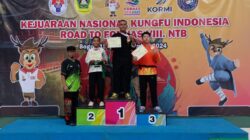 Akbar Ridho Hartono Borong Tiga Medali di Kejuaraan Nasional Kungfu Indonesia