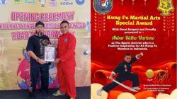 Akbar Ridho Hartono Terima Penghargaan Khusus dari KENKI Zhanshu Wushu Kung Fu