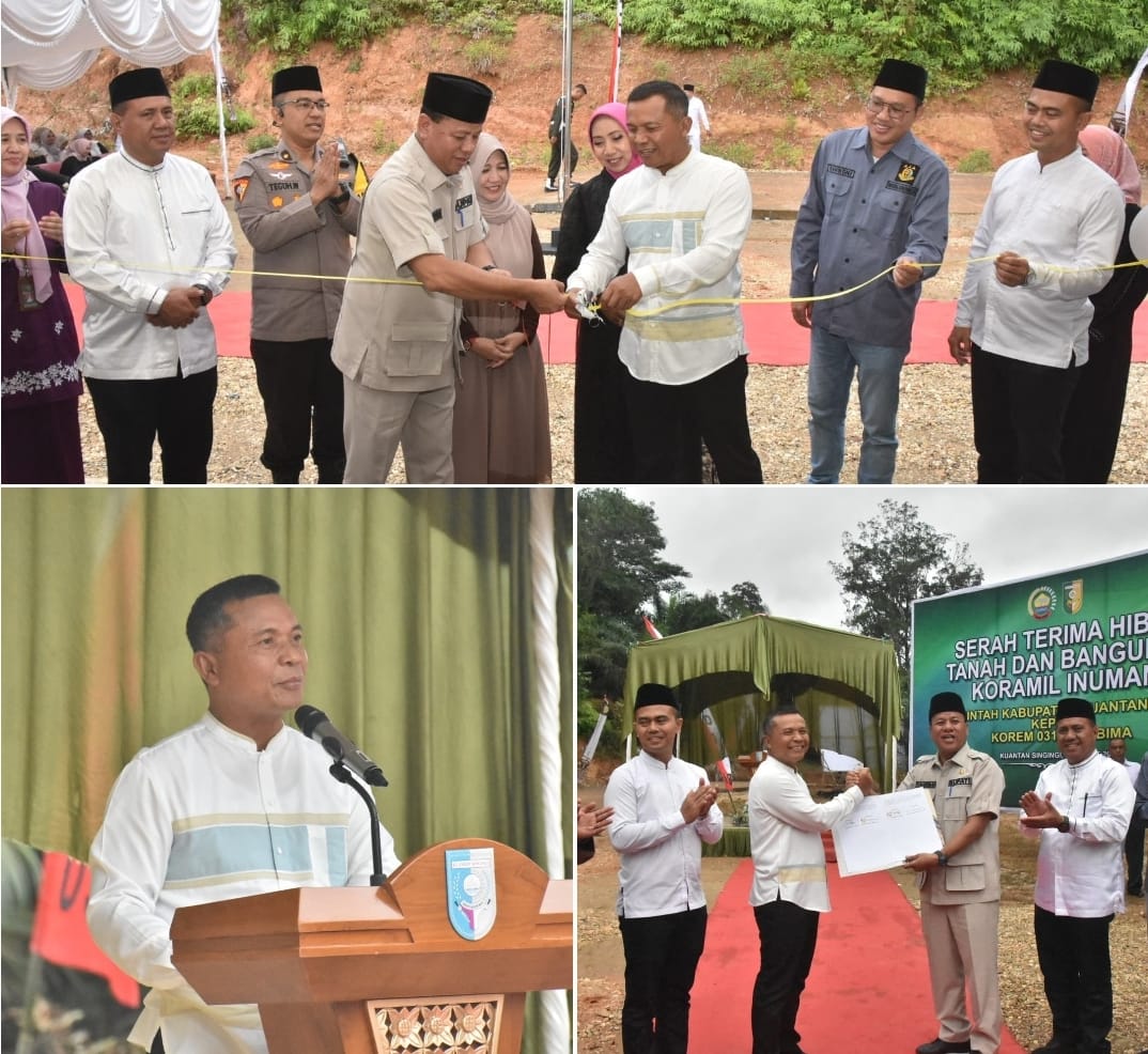 Danrem 031/Wira Bima Menerima Hibah Tanah dan Bangunan Koramil Inuman dari Pemkab Kuansing