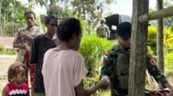 Peduli Kesehatan Warga, Satgas Yonif 131/Brajasakti Gelar Layanan Kesehatan Gratis di Perbatasan Papua
