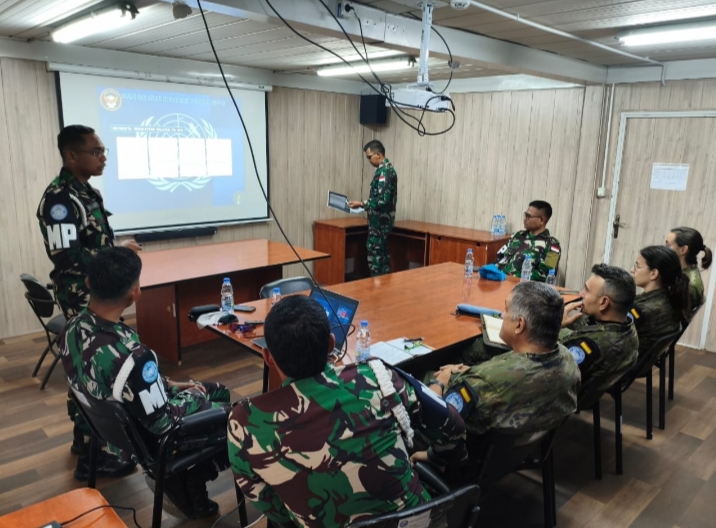 Peran Penting Sempu XXV-Q Berikan Materi Tentang Road Safety Awereness (RTA) Kepada Spain Military Police Detachment (SMPD)