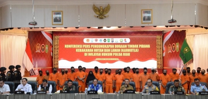 Danrem 031/WB Hadiri Rapat Evaluasi Karhutla di Provinsi Riau