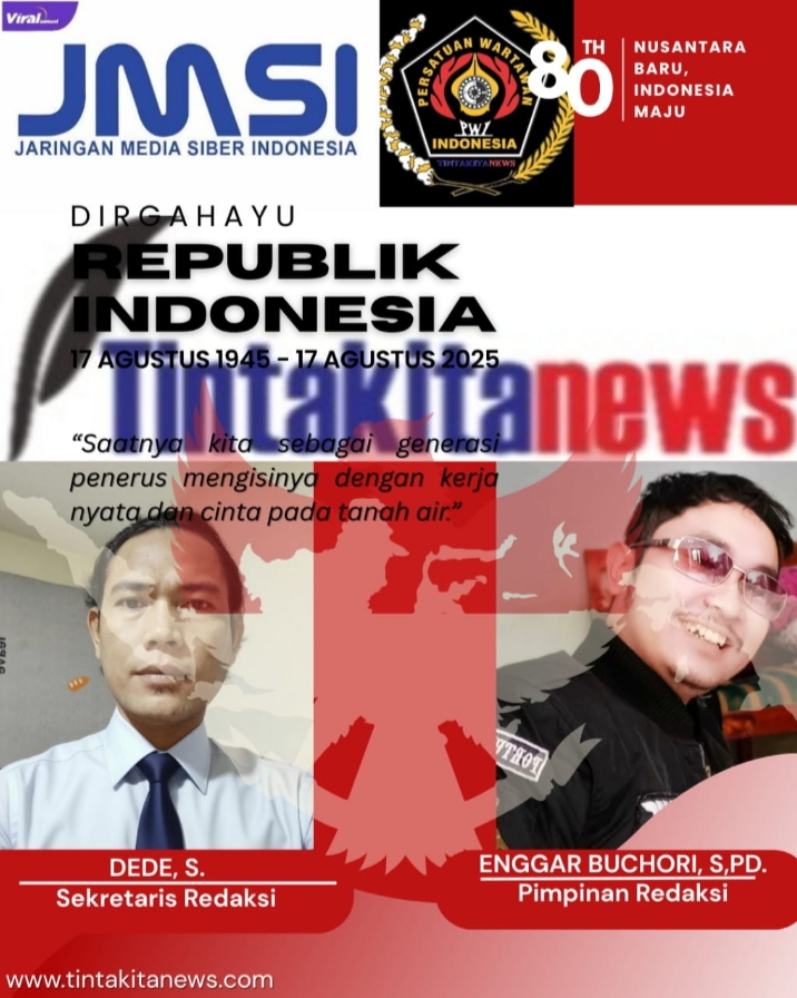 REDAKSI TINTAKITANEWS.COM MENGUCAPKAN SELAMAT HUT RI 80