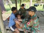 Satgas Yonif 131/Brs Gelar Pelayanan Kesehatan di Kampung Sawiyatami