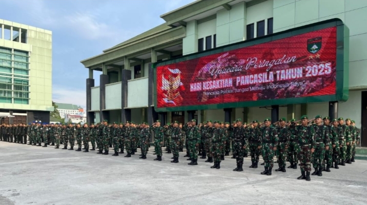 Kodam XIX/TT Gelar Upacara Peringatan Hari Kesaktian Pancasila