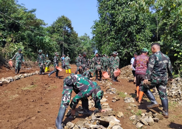 Pelaksanaan TMMD ke-126 Kodim 0601/Pandeglang Dimulai dengan Semangat Gotong Royong